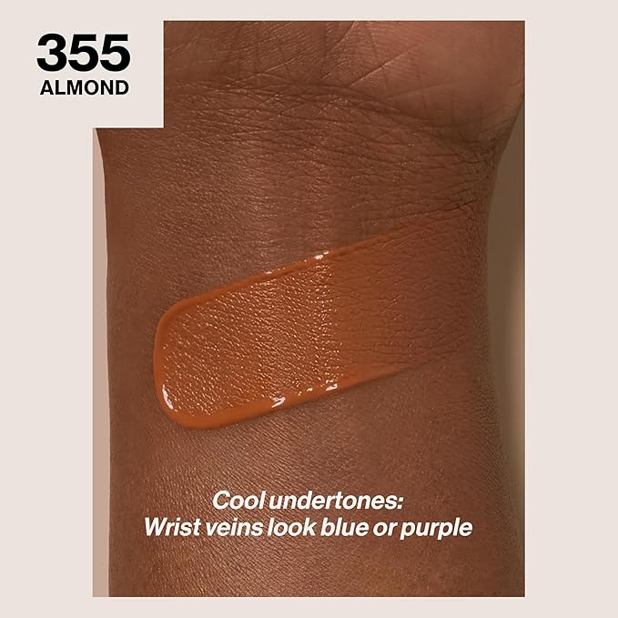 Revlon Liquid Foundation, ColorStay Face Makeup for Combination & Oily Skin, SPF 15, Medium-Full Coverage with Matte Finish, 355 Almond, 1 fl oz