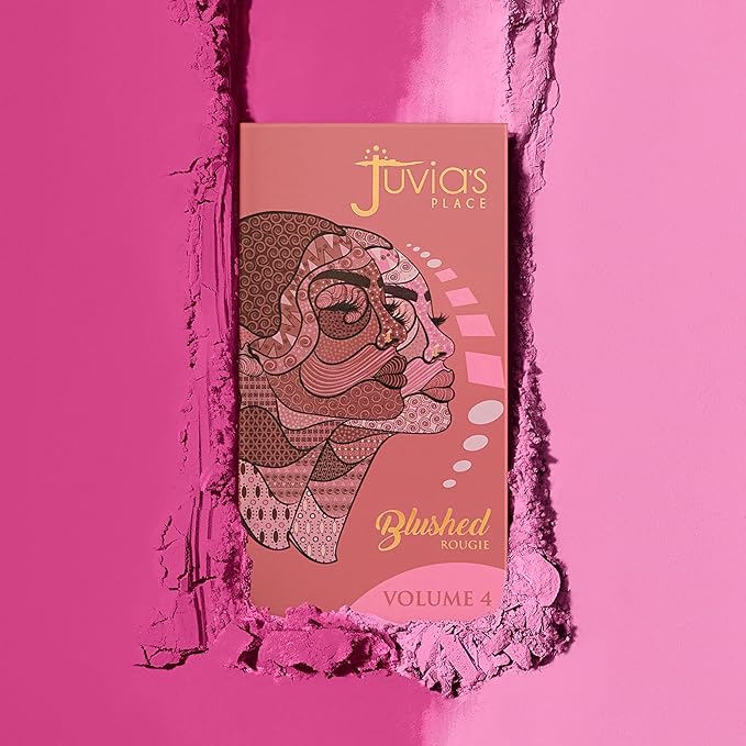 Juvia's Place Blushed Duo Blush Volume4 - Two Tone Pigmented Buildable Pressed Mineral Powder - Rosy Natural Cheeks Matte Fresh Finish for All Skin Color