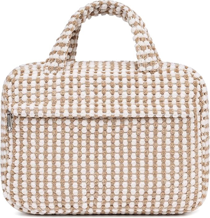 Makeup Bag for Women Cosmetic Bag Large Make Up Organizer Travel Toiletry Bags Waterproof Zipper Tote Pouch Purse for Girls