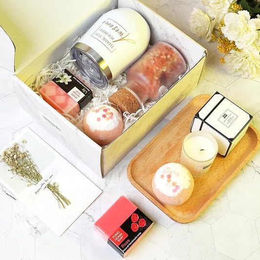Thank You Gift Box for Women, Unique Gratitude Gifts for Women-Relaxation Spa Gift Basket for Mom Wife Girlfriend Sister Coworker Employee Hostess Secretary Teacher Nurse and Volunteer