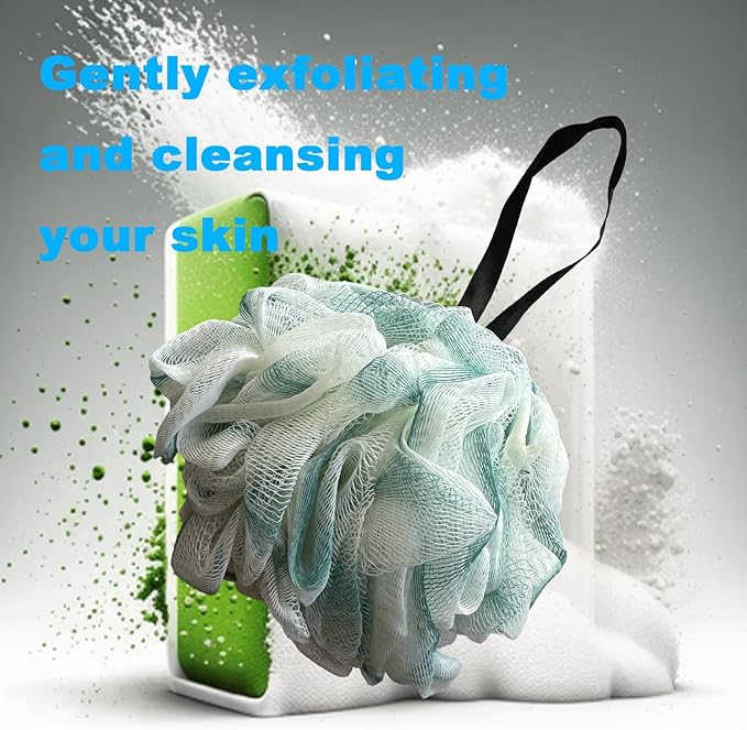 50g Bath Sponge Shower Loofah Mesh Pouf Bath Scrunchies Body Wash Puff Shower Puff Exfoliating Scrubber