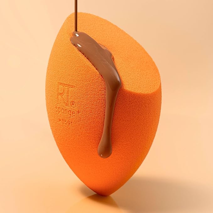 Real Techniques Miracle Complexion Sponge + Miracle 2-In-1 Powder Puff, Makeup Blending Sponge & Dual-Sided Powder Puff, For Liquids, Creams, & Powders, Vegan & Latex-Free, 2 Count