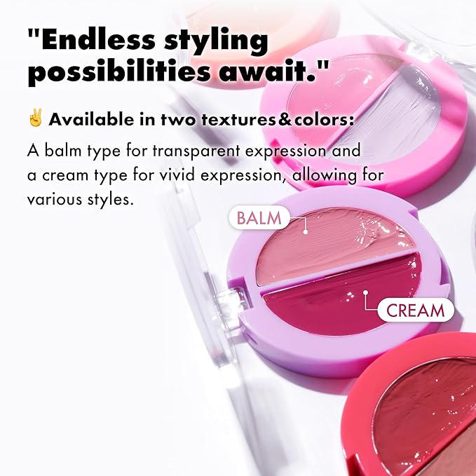 Amuse SEOUL Lips and Cheeks Healthy Balm 01 BOKSOONGA BALM | Moisturizing, Glossy, Creamy Texture, Lightweight, Dewy Finish, Natural-looking Color, K Beauty Makeup, Vegan (1.5g / 0.05 oz)