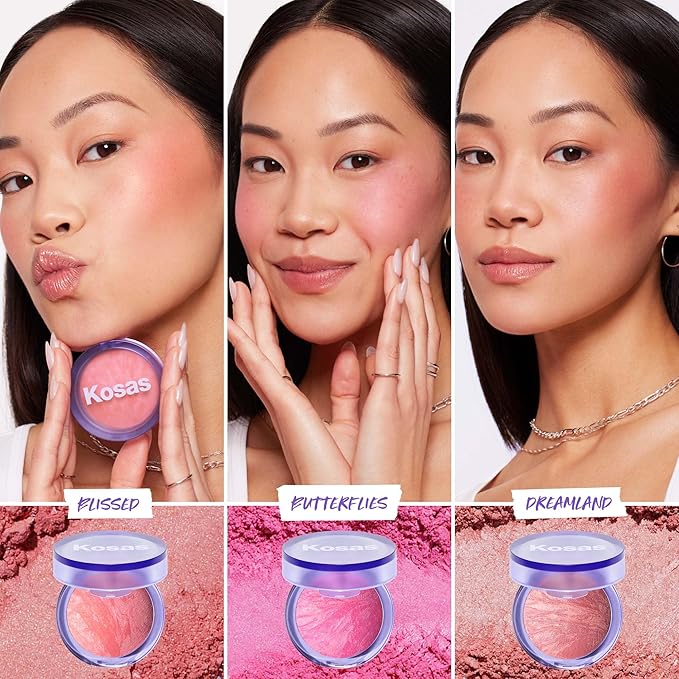 Kosas Blush is Life –Talc-Free Dimensional Blush Baked with Squalane & Hyaluronic Acid – Long Wear, Safe for Sensitive Skin- Dreamland