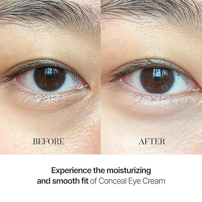 BANANA Conceal Cream, All-in-one 48 HR Hydration Day Eye Cream with Color Correcting with Panthenol, Vitamin C&E, Helps Reduce the Appearance of Fine Lines, Sheer Coverage, 0.52 oz