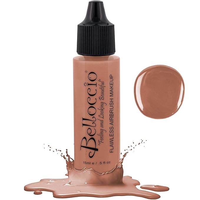 Half Ounce Bottle of Peachy Keen Blush (#BB101) Belloccio's Professional Flawless Airbrush Makeup (Warm your cheeks with peach)