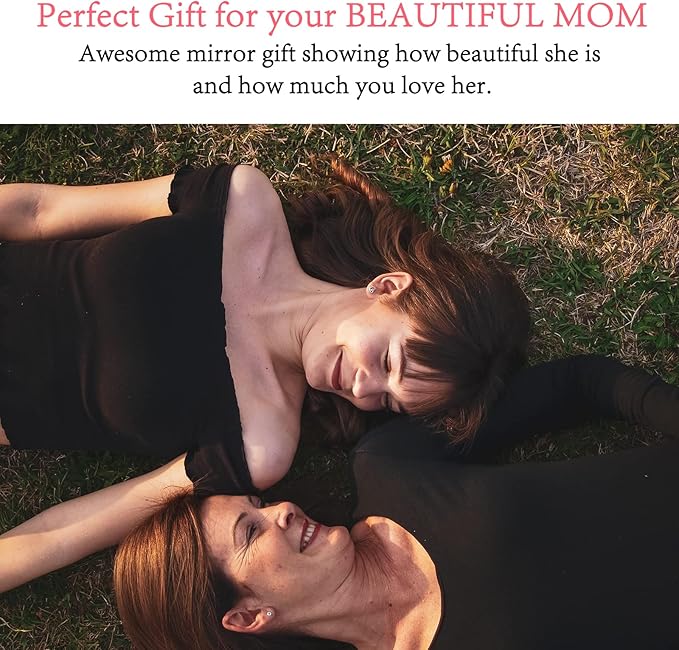 Lucullan Lepole for Mom Gifts from Daughter Rose Gold Compact Mirror Gifts for Mom Birthday Gifts for Mom from Son Mother of The Bride Gifts Mother in Law Stocking Stuffers for Women