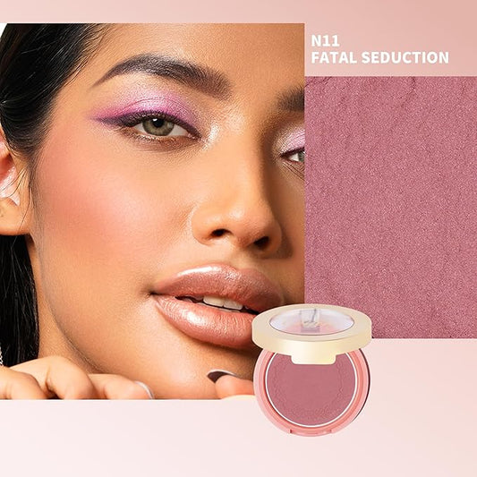 OULAC Mauve Matte Blush - Cool Tone, Buildable & Lightweight, Cruelty-Free & Vegan, 4.8g x 11 Shades