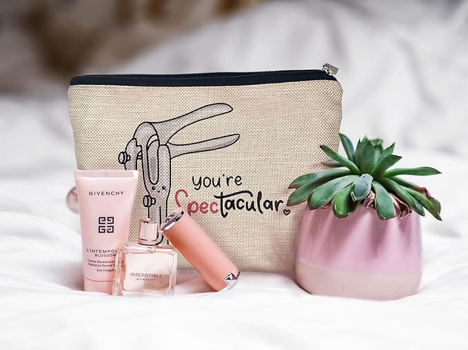 Ayxvt Obgyn Cosmetic Make up Bag - Obgyn Gifts Makeup Bag, Medical Office Decor, Obgyn Gifts for Doctors, Midwife Gifts Cosmetic Bag, Gifts Ideas for Doctors (Beige)