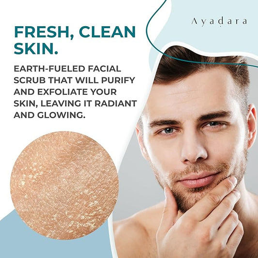 Exfoliating Acne Scrub, 4 fl oz(118 ml), Exfoliating Acne Face Wash, Natural Facial Scrub for Severe and Hormonal Acne, Facial Acne Scrub for Teens, Women, Men, and Adults, 120-Day Supply