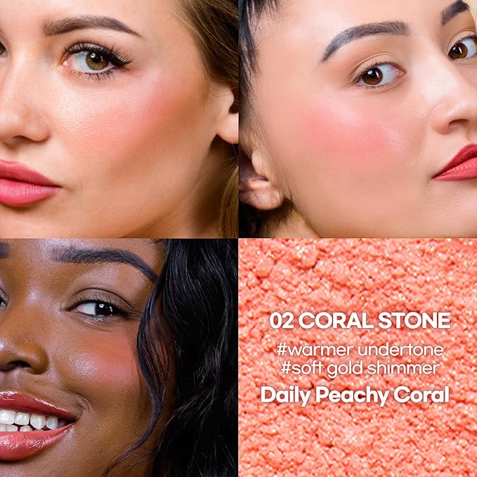 Hope Girl 3D Powder Blusher 0.17oz (Coral Stone)