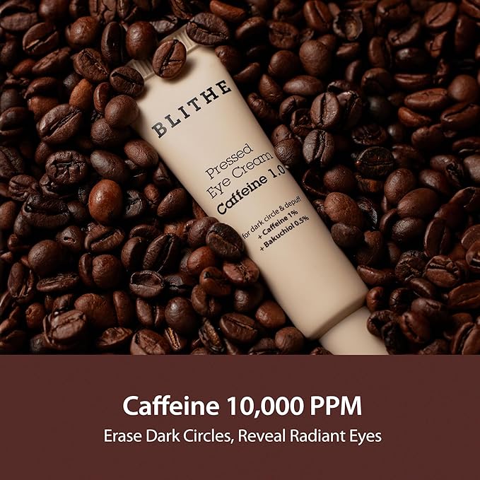 BLITHE Caffeine Eye Serum for Dark Circles and Puffiness, Plant-Based Retinol, Bakuchiol, Niacinamide, Sodium Ascorbyl Phosphate 0.67 Fl Oz