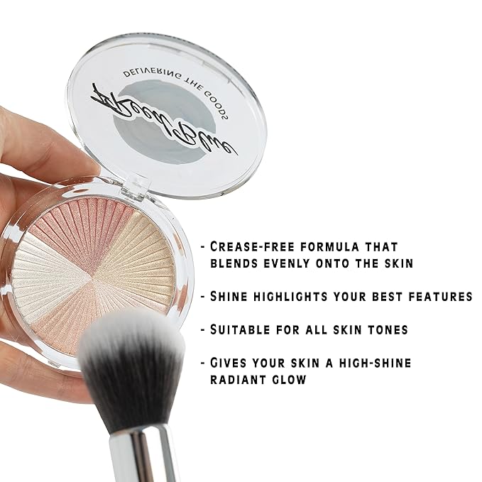 FReed Blue Vegan High Pigmented Brightening Makeup Contour Bronzer Powder Palette Paraben Free