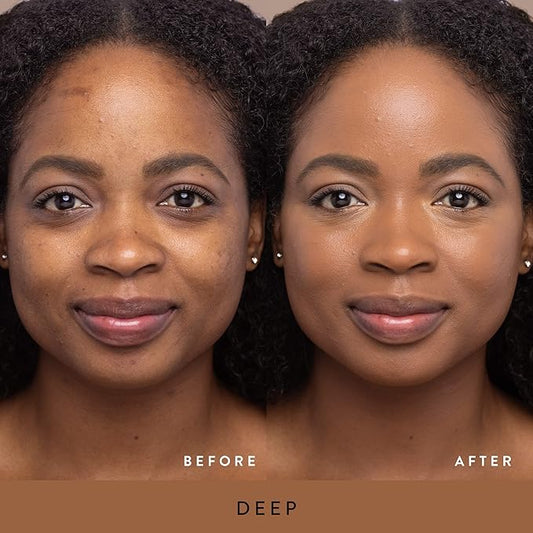 LAURA GELLER NEW YORK Double Take Liquid Foundation | Medium to Full Coverage, Natural Matte Finish, Deep