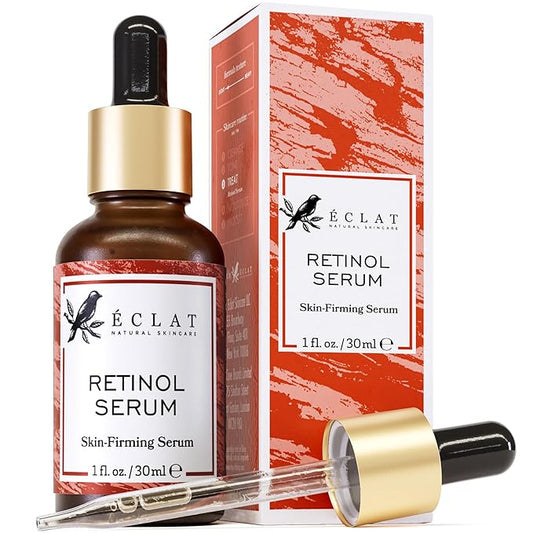 Eclat Skincare Renewing Retinol Serum for Face - Anti Aging Serum with Hyaluronic Acid & Aloe Vera – Hydrates and Improves Fine Lines, Wrinkles, & Dark Spots - Stocking Stuffers for Women 1 Fl Oz