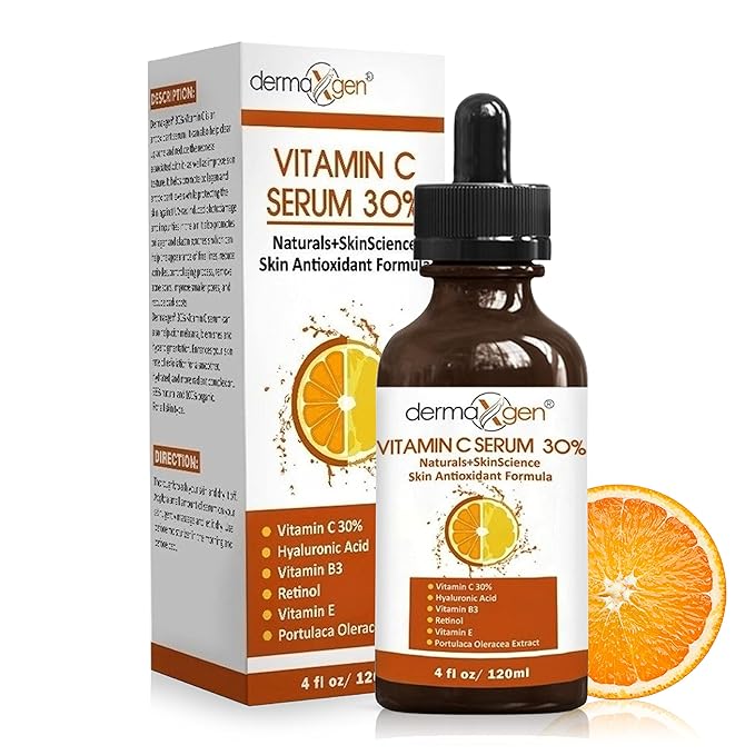 30% Vitamin C Face Serum with Hyaluronic Acid & Vitamin E – Natural Hydrating & Rejuvenating Serum for All Skin Types (4 FL OZ)