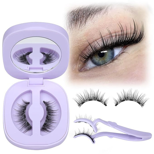 Magnetic Eyelashes with Applicator Natural Look Magnetic Lashes Reusable False Eyelashes Cat Eye Lashes with Magnets Easy to Use by Lanflower