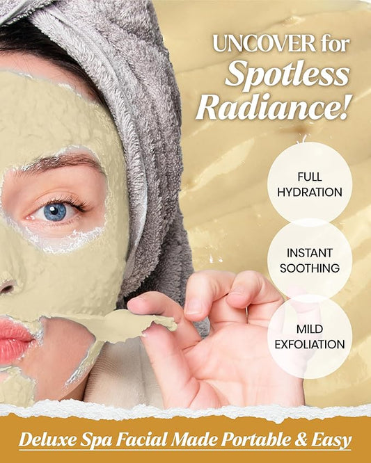 LINDSAY Premium Modeling Pack - Korean Skin Care Face Modeling Mask – Refreshing & Hydrating Face Mask Spa Facial Peel-off Mask (35.2 Ounce, Gold)