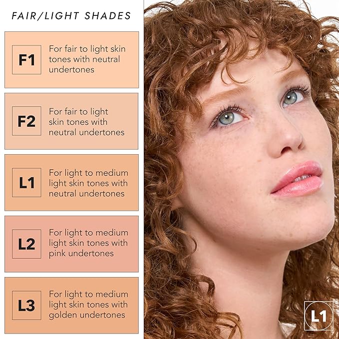 COVER FX Pressed Mineral Foundation - Shade L2 - Weightless Powder Foundation - Buildable Light to Full Coverage - Matte Finish - All Skin Types