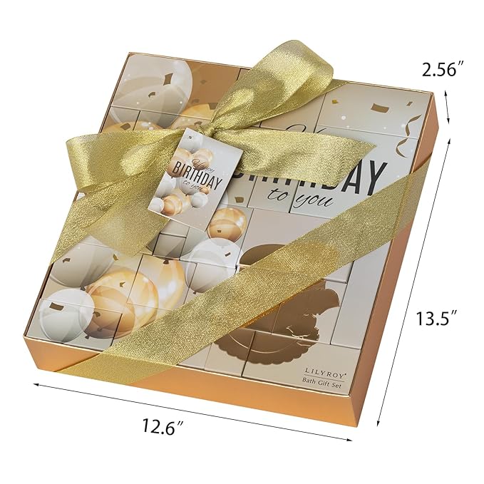 25Pcs Happy Birthday Gifts for Women - Luxury Birthday Advent Calendar Presents Bath and Body Birthday Gift for Sister, Girlfriend, Wife, Mom with Necklace｜Birthday Gift Set Idea for Female Friends