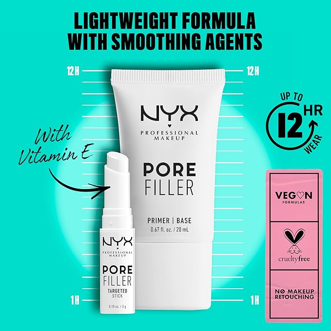 NYX PROFESSIONAL MAKEUP Pore Filler Blurring Primer, Vegan Face Primer