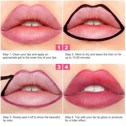 Lip Stain Peel Off - Long Wear Tattoo Lip Liner, Waterproof & Transfer-proof Peel Off Lip Stain with Matte Finish, Lip Tint For All Skin Types (Berry, 1 Count(Pack of 1))