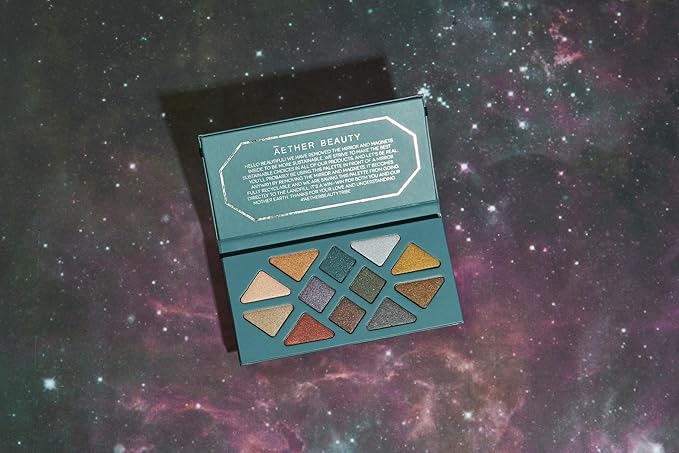 ĀTHR Moonlight Crystal Eyeshadow Palette | 12 Shades | Clean, Organic, Vegan, Cruelty-Free & Recyclable