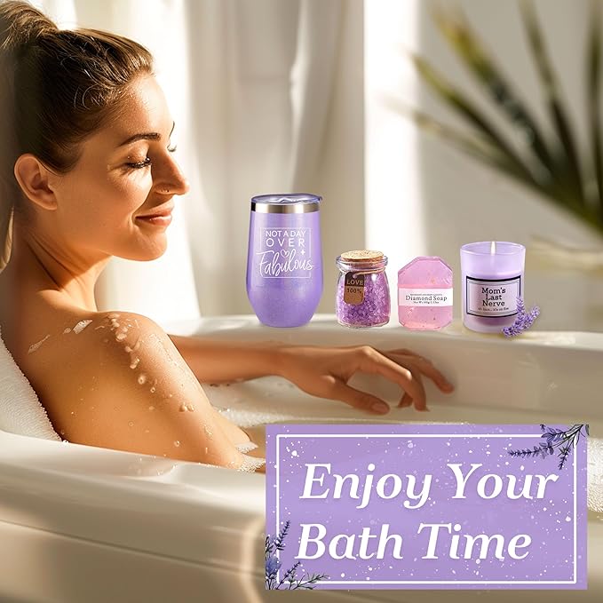 Luxury 10Pcs Mom Gifts Set Basket, Mothers Day Christmas Anniversary Birthday Gifts10Pcs Set for Mom, Mother Spa Skincare Set with Silk Eye Mask Blanket Tumbler, Ideal Gifts for Mother's Day