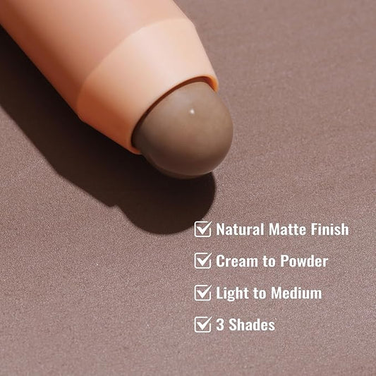 Oulac Contour Stick Makeup, Multi-use Cream Contour Stick, No Caking or Dragging, Matte Finish, Vegan, Cruelty-Free, C1 Raw Umber