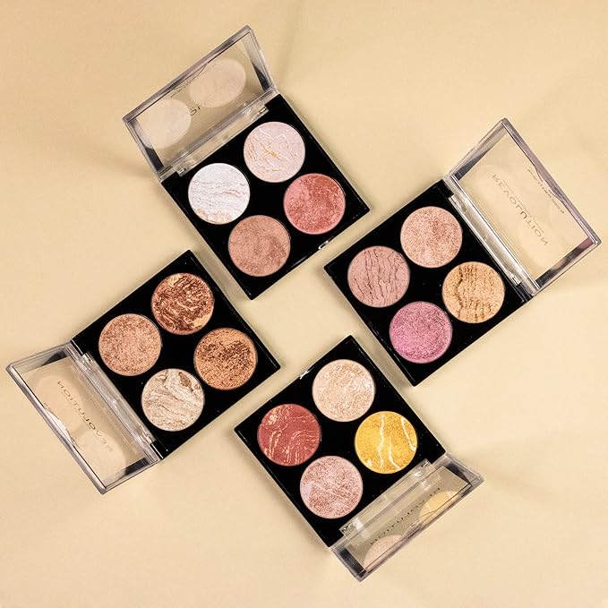 Makeup Revolution Cheek Kit, Bronzer & Highlighter Powder, Compact Palette, Sunkissed Glow, Vegan & Cruelty-Free, Don't Hold Back, 0.32 Oz