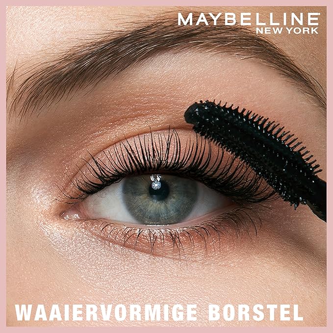 Maybelline Lash Sensational Washable Mascara, Lengthening and Volumizing for a Full Fan Effect, Very Black, 1 Count