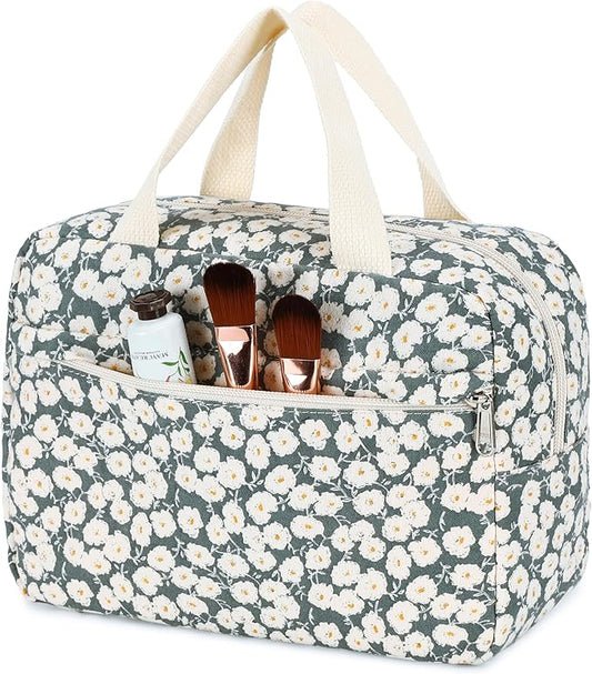 Makeup Bag for Women Cosmetic Bag Large Make Up Organizer Travel Toiletry Bags Waterproof Zipper Tote Pouch Purse for Girls