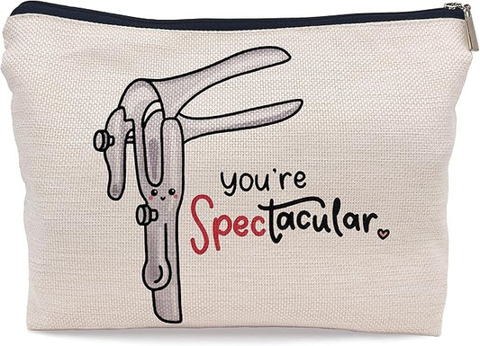 Ayxvt You're Spectacular OBGYN Cosmetic Bag,OBGYN Gifts Makeup Bag,Ob-gyn Doctor Gifts,Nurse Midwife Gifts,Ob-gyn Thank You Gifts
