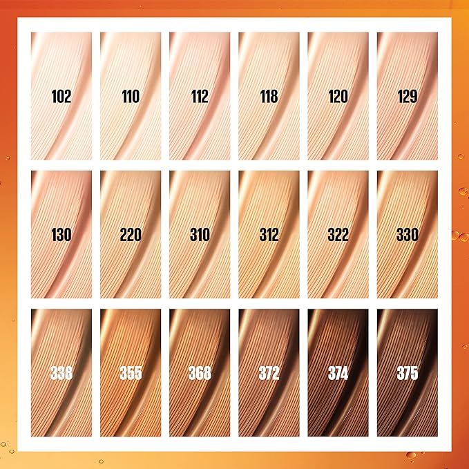 Maybelline Super Stay Up to 24HR Skin Tint, Radiant Light-to-Medium Coverage Foundation, Makeup Infused With Vitamin C, 130, 1 Count
