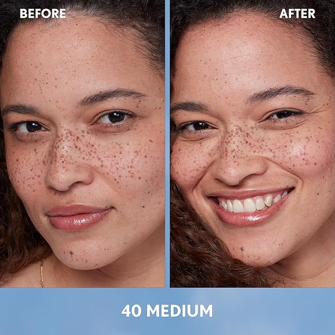 Covergirl Simply Ageless Skin Perfector Essence Foundation, 40 Medium, Tinted Skincare Makeup Hybrid, Sheer Tint, Radiant Finish,Glowy Finish, Vegan Formula, 1.0oz