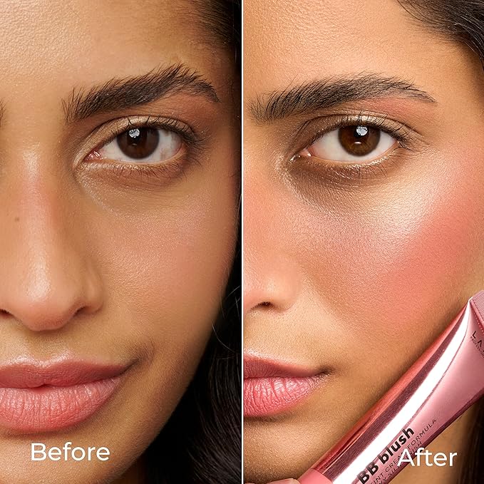 BB Blush for Cheeks Makeup - Lightweight and Long Lasting Liquid Blush - Blendable Cream Formula for Cheeks, Natural Finish Cream Contour - 402 (Pink Blossom) - 10ml/0,33fl.oz