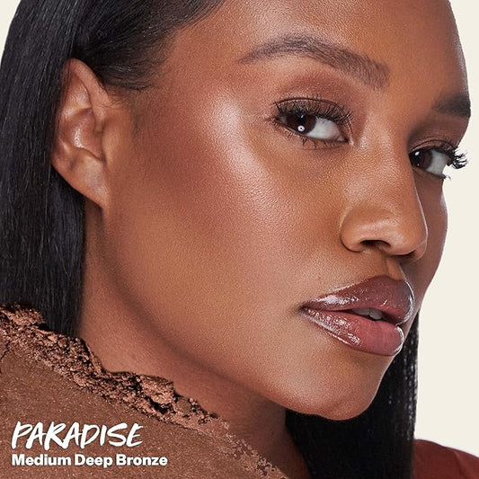 Kosas Sun Show Glowy Warmth Baked Bronzer - Contouring Powder for Cheekbones, Nose & Jawline - Enriched with Concentrated Fatty Acids - Talc-Free, Vegan & Hypoallergenic - Paradise