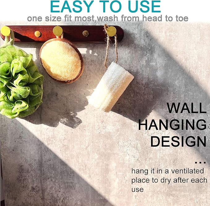 2 PCS Exfoliating Body Spa Bath Mitt for Men & Women - Loofah Sponge Brushes Pouf Bath Mesh Brush - Shower Scrubber Remove Dead Skin 5×7inchs