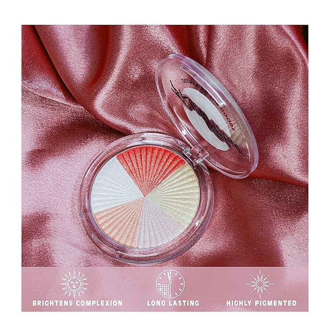 FReed Blue Vegan High Pigmented Brightening Makeup Contour Bronzer Powder Palette Paraben Free