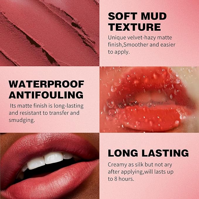 Blurry Pudding Pot for Lip&Cheek,Moisturizing Buildable Lightweight, Multi-Use Soft Matte Finish Makeup Blush, Natural Glow High Pigment Lipstick Blush Lasting Lip Tint, 01# Strawberry Nude