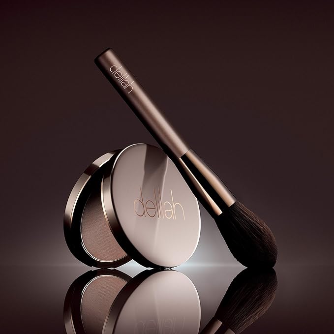 Sunset - Matte Bronzer Compact - Medium Dark - Easily Blendable - Silky texture, Lightweight, Long-lasting, Natural hydration - Sun Kissed glow - Paraben Free - Cruelty-Free - 0.39 Oz