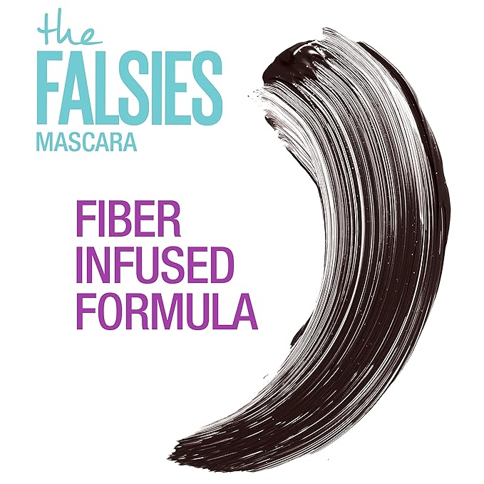 Maybelline Volum' Express The Falsies Waterproof Mascara, Volumizing and Separating Make Up Formula, Blackest Black, 1 Count