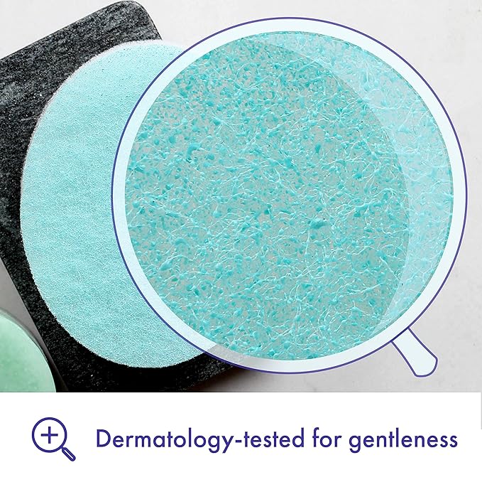 Buf-Puf Body Sponge, Bath Sponge, Dermatologist Developed, Cleanses Skin of Dirt, and Excess Oil, Reusable, Exfoliating, 1 Count (Pack of 2)