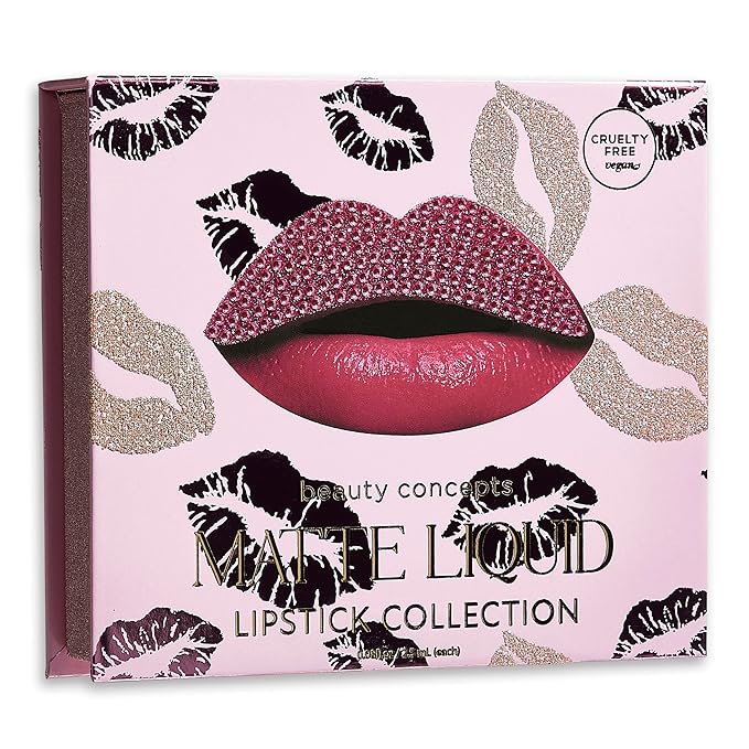 Beauty Concepts Lip Gloss Collection – Shimmering, Glossy Lip Makeup Set for a Radiant Finish, Pink