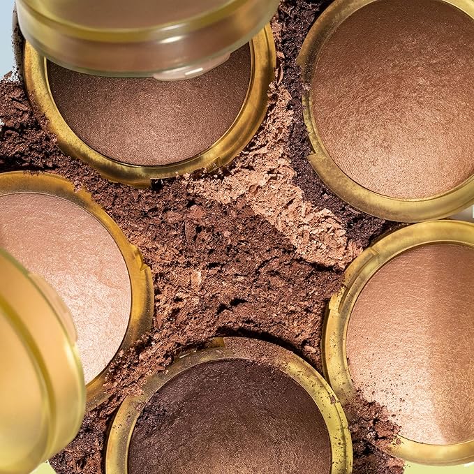 Kosas Sun Show Glowy Warmth Baked Bronzer - Contouring Powder for Cheekbones, Nose & Jawline - Enriched with Concentrated Fatty Acids - Talc-Free, Vegan & Hypoallergenic - Waves