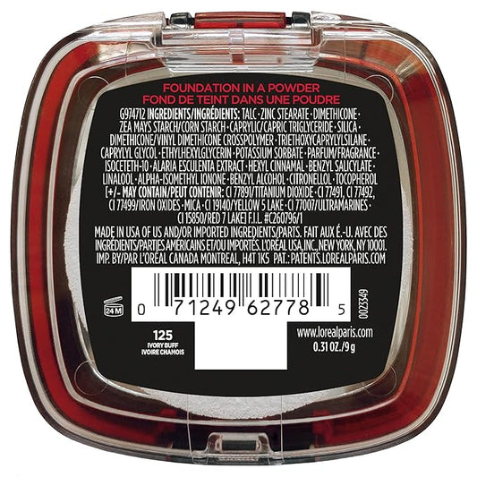 L'Oreal Paris Makeup Infallible Fresh Wear Foundation in a Powder, Up to 24H Wear, Waterproof, Ivory Buff, 0.31 oz.