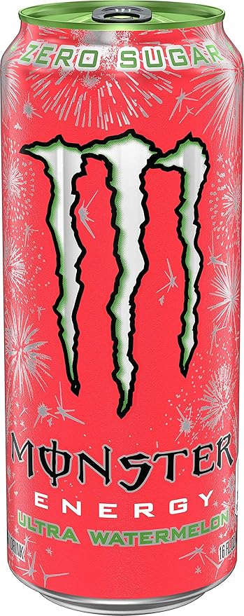 Monster Energy Ultra Watermelon, Sugar Free Energy Drink, 16 Ounce (Pack of 15)