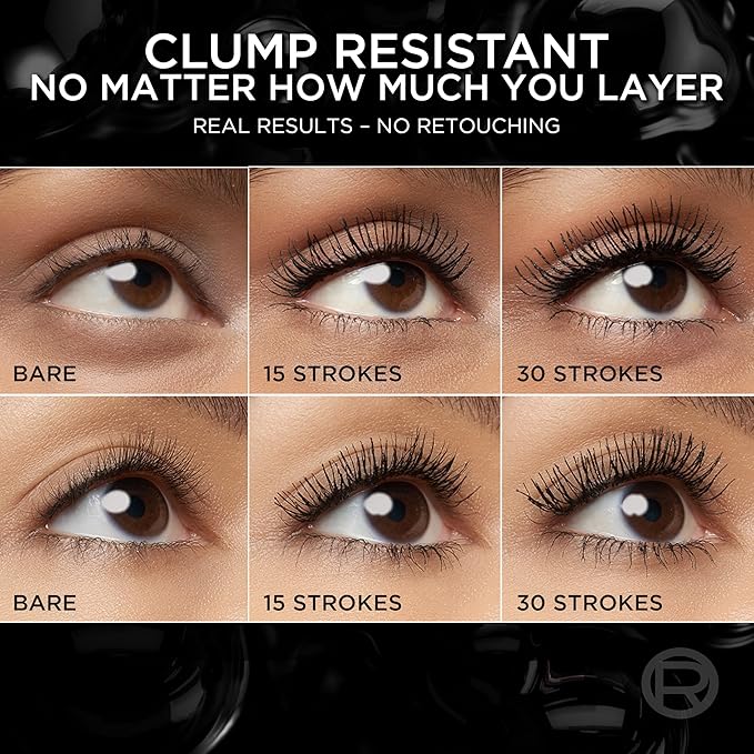 L'Oreal Paris Paradise Big Deal Mascara, Volumizing and Lengthening Formula, Buildable, Clump Resistant, Washable Blackest Black Mascara, 0.33 Fl Oz