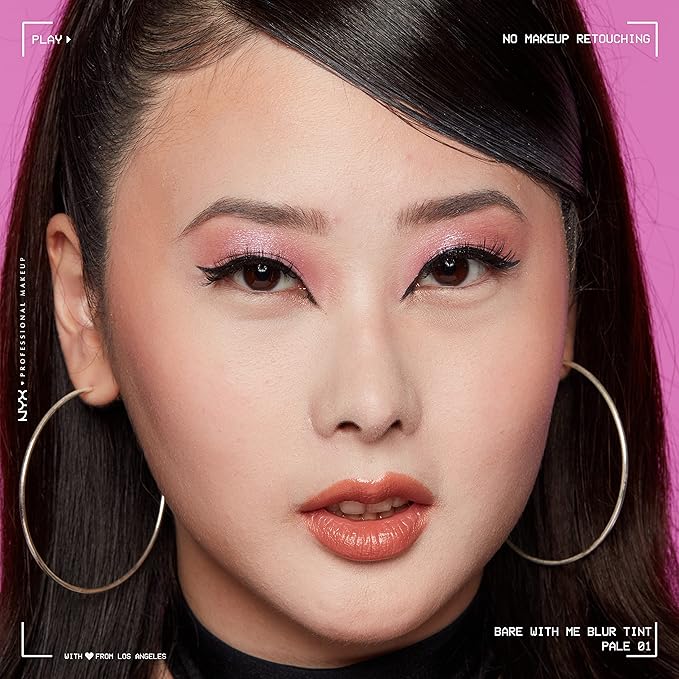 NYX PROFESSIONAL MAKEUP Bare With Me Blur Skin Tint Foundation Make Up with Matcha, Glycerin & Niacinamide - Pale