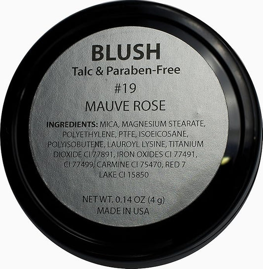 Mauve Rose Matte Dusty Muted Pink Blush Bronzer Pressed Cheek Color Powder, Talc & Paraben Free, 4 Grams, No Animal Testing & Cruelty Free
